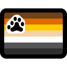 Mutant standard bear pride flag emoji