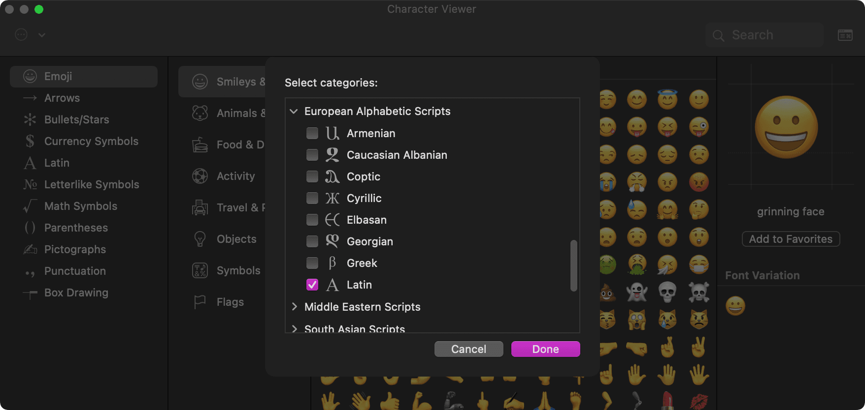 Customizing the character viewer.