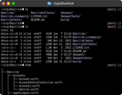 A screenshot of iTerm2 showing a shell session. The font is Monaco at 10pt, with antialiasing disabled.